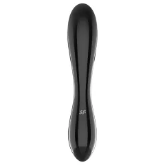   Satisfyer Dazzling Crystal 1 - obojstranné sklenené dildo - čierne