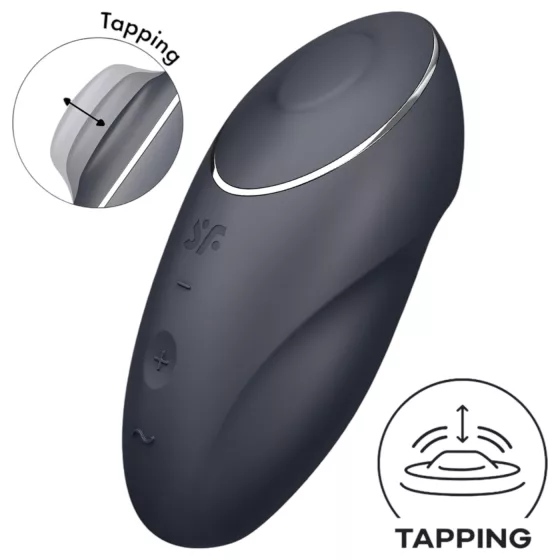 Satisfyer Tap & Climax 1 - 2v1 klitorálny vibrátor - čierny