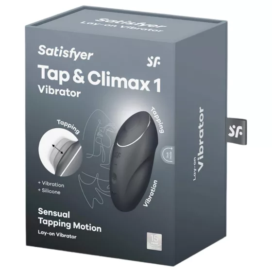Satisfyer Tap & Climax 1 - 2v1 klitorálny vibrátor - čierny