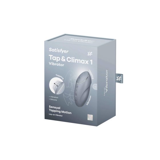 Satisfyer Tap & Climax 1 - vibrátor a stimulátor klitorisu 2v1 (sivý)