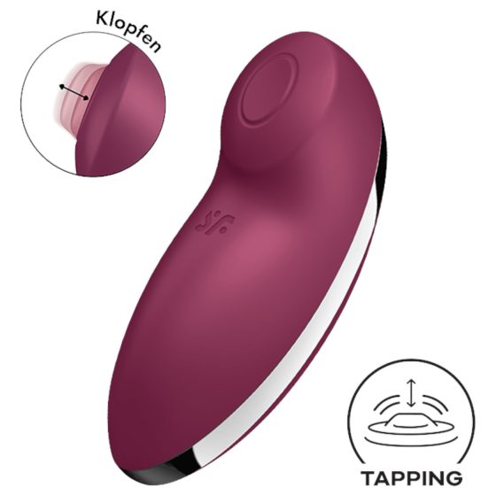 Satisfyer Tap & Climax 2 - 2v1 klitorálny stimulátor a vibrátor - červený