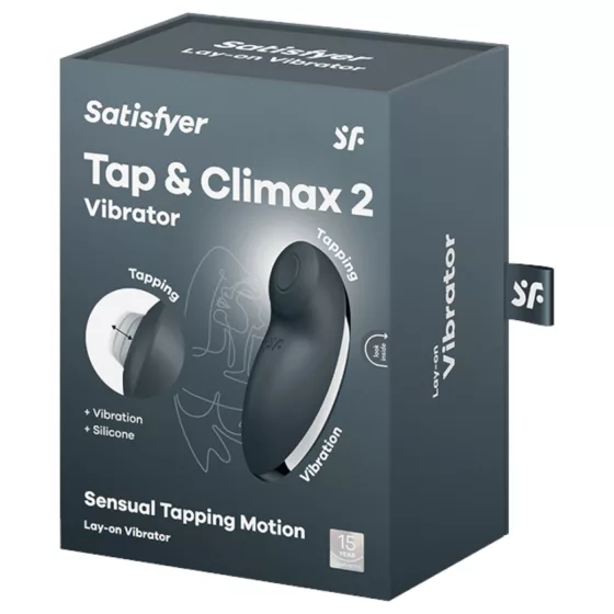 Satisfyer Tap & Climax 2 - vibrátor na klitoris a stimulátor - 2v1, sivý