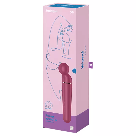 Satisfyer Planet Wand-er - masážny vibrátor (červený)
