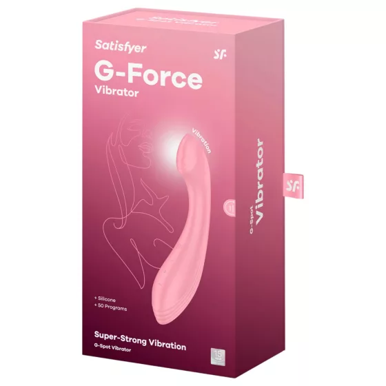 Satisfyer G-Force - vibrátor na G-bod - nabíjateľný, vodotesný - ružový