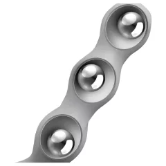   Satisfyer Triple Ball-R - dildó s guľkami - silikón - sivá