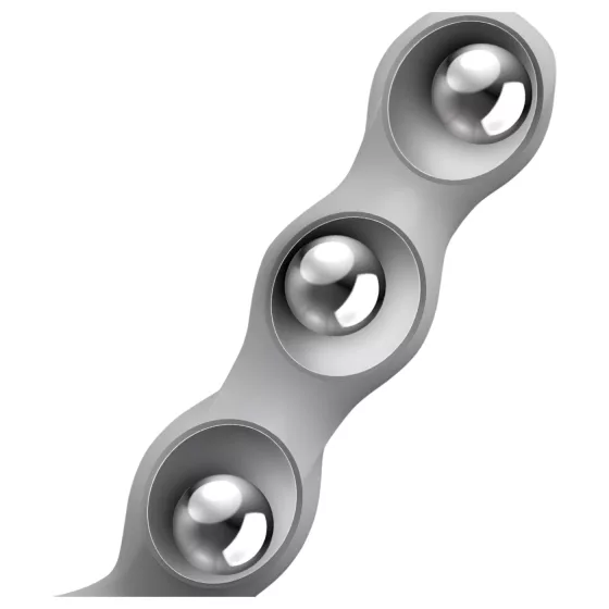 Satisfyer Triple Ball-R - dildó s guľkami - silikón - sivá