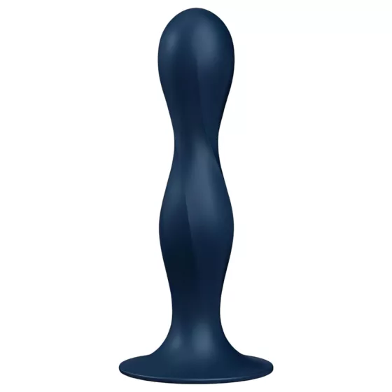Satisfyer Double Ball-R - dvojitý venušin guľôčkový dildó - modrá