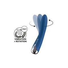   Satisfyer Spinning Vibe 1 - vibrátor s rotujúcou hlavicou na bod G (modrý)