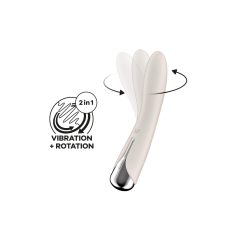   Satisfyer Spinning Vibe 1 - vibrátor s rotujúcou hlavicou na bod G (béžový)