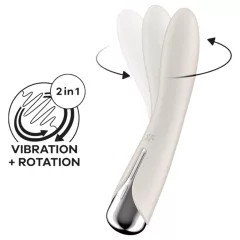   Satisfyer Spinning Vibe 1 - rotačný G-bod vibrátor s otočnou hlavicou (béžový)