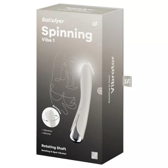 Satisfyer - G-bod vibrátor s rotujúcou hlavou - béžový