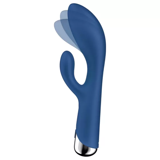Satisfyer Spinning Rabbit 1 - vibrátor s rotačným klitorálnym ramenom - modrý