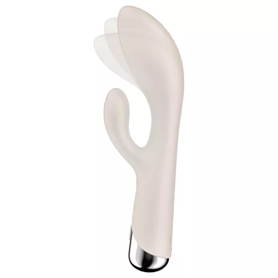 Satisfyer Spinning Rabbit 1 - vibrátor s rotačným klitorálnym ramenom - béžový