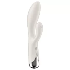   Satisfyer Spinning Rabbit 1 - vibrátor s rotačným klitorálnym ramenom - béžový