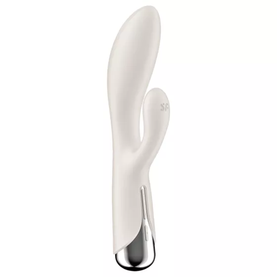 Satisfyer Spinning Rabbit 1 - vibrátor s rotačným klitorálnym ramenom - béžový
