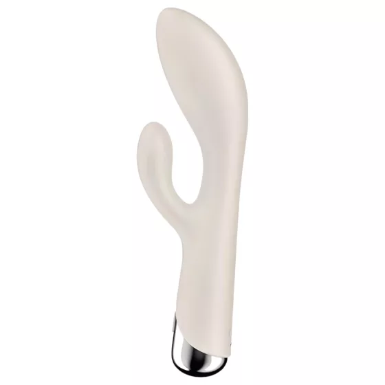 Satisfyer Spinning Rabbit 1 - vibrátor s rotačným klitorálnym ramenom - béžový