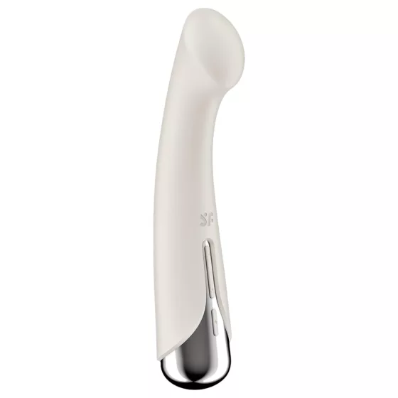 Satisfyer - vibrátor na bod G s rotačnou hlavou - béžový