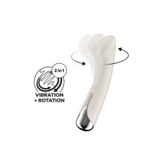   Satisfyer Spinning G-Spot 1 - vibrátor s rotujúcou hlavicou na bod G (béžový)