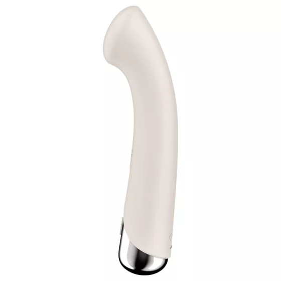 Satisfyer - vibrátor na bod G s rotačnou hlavou - béžový