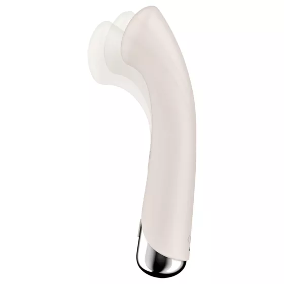 Satisfyer - vibrátor na bod G s rotačnou hlavou - béžový