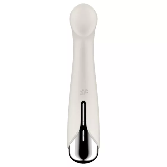 Satisfyer - vibrátor na bod G s rotačnou hlavou - béžový