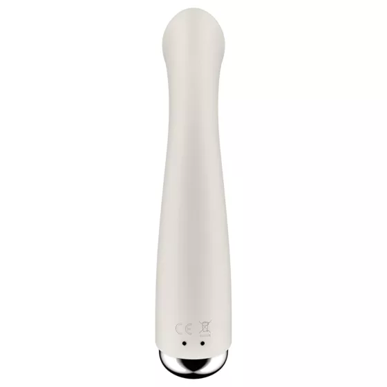 Satisfyer - vibrátor na bod G s rotačnou hlavou - béžový