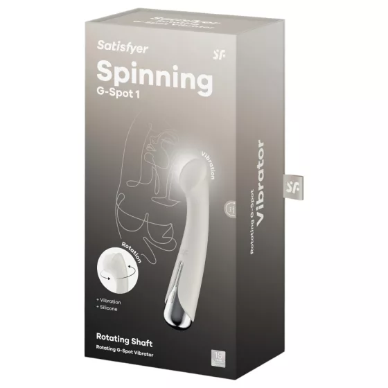 Satisfyer - vibrátor na bod G s rotačnou hlavou - béžový