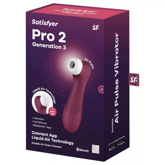Satisfyer Pro 2 Gen3 - Aplikáciou ovládaný klitorisový stimulátor s tlakovými vlnami (červený)