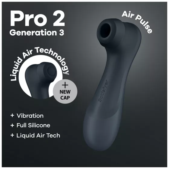 Satisfyer Pro2 Gen3 - stimulátor klitorisu so vzduchovými vlnami - tmavosivý