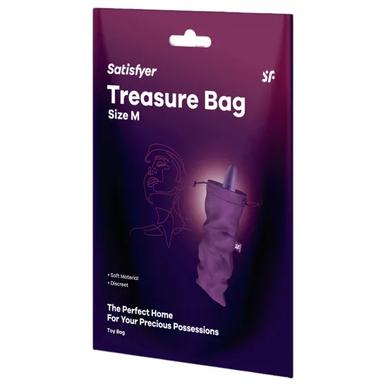 Satisfyer Treasure Bag - diskrétne úložné vrecko - stredné (fialové)