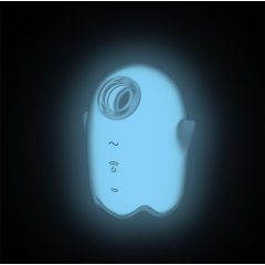   Satisfyer Glowing Ghost - žiariaci vzduchový dráždič klitorisu (biely)