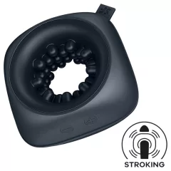   Satisfyer Ring Stroker - akumulátorový vibračný masturbátor (čierny)