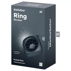  Satisfyer Ring Stroker - akumulátorový vibračný masturbátor (čierny)