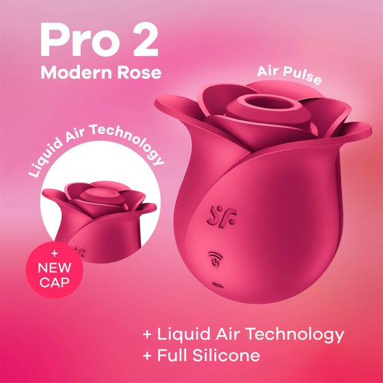 Satisfyer Pro 2 Rose Modern - dobíjací vzduchový stimulátor klitorisu (červený)