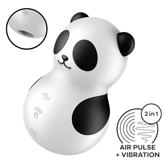 Satisfyer Pocket Panda - vzduchový stimulátor klitorisu (čierna)