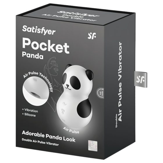 Satisfyer Pocket Panda - vzduchový stimulátor klitorisu (čierna)