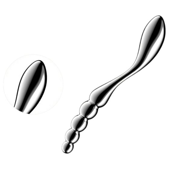 Satisfyer Star Force 1 – oceľové guľôčkové dildo (strieborné)