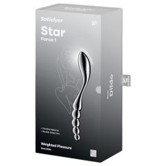   Satisfyer Star Force 1 – oceľové guľôčkové dildo (strieborné)