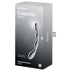   Satisfyer Cosmic Crest 2 – vlnitý oceľový dildo (strieborný)