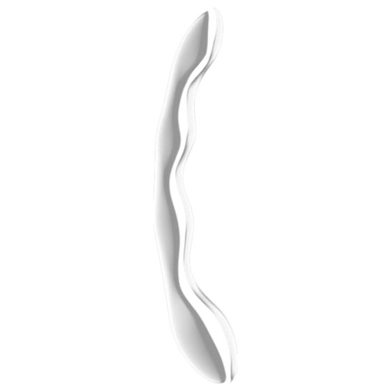 Satisfyer Cosmic Crest 2 – vlnitý oceľový dildo (strieborný)