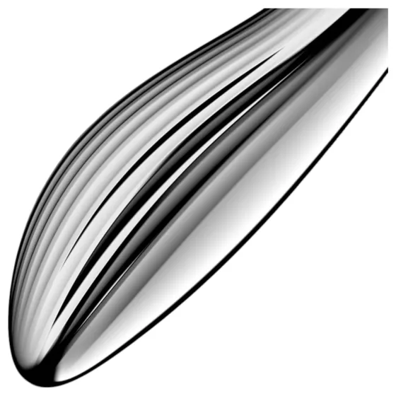 Satisfyer Pure Gravity 1 - kovový análny dildó - vrúbkovaný - strieborný