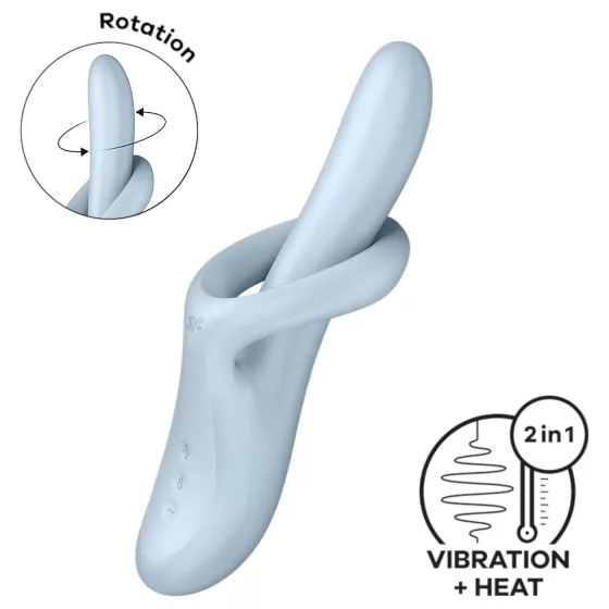 / Satisfyer Heat Flex 4 - zohrievajúci vibrátor s ramienkom na klitoris (modrý)