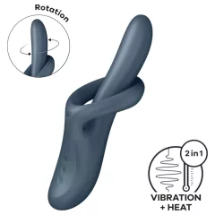   Satisfyer Heat Flex 4 - hrejivý vibrátor s ramenom na klitoris (sivý)