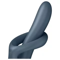   Satisfyer Heat Flex 4 - hrejivý vibrátor s ramenom na klitoris (sivý)