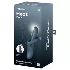  Satisfyer Heat Flex 4 - hrejivý vibrátor s ramenom na klitoris (sivý)
