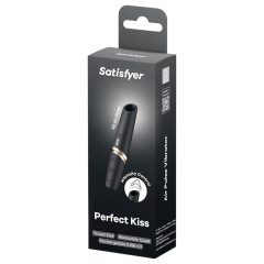 Satisfyer - vibrátor na klitoris v tvare rúžu - čierny