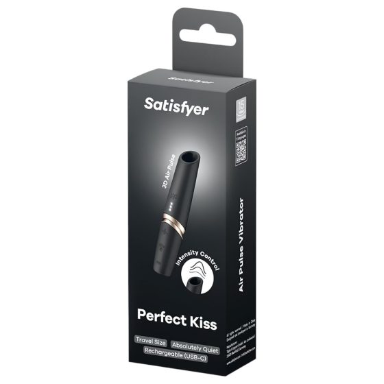 Satisfyer - vibrátor na klitoris v tvare rúžu - čierny