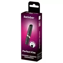 Satisfyer - vibrátor na klitoris v tvare rúžu - čierny