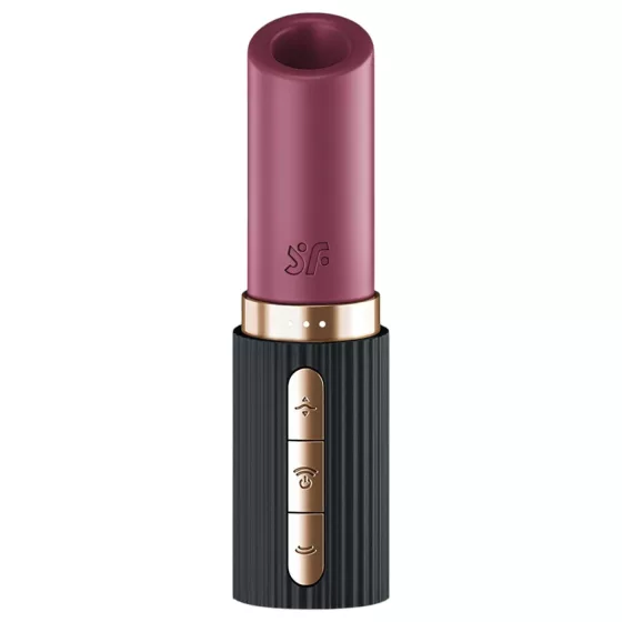 Satisfyer - klitorálny vibrátor s tlakovými vlnami v tvare rúžu - čierny