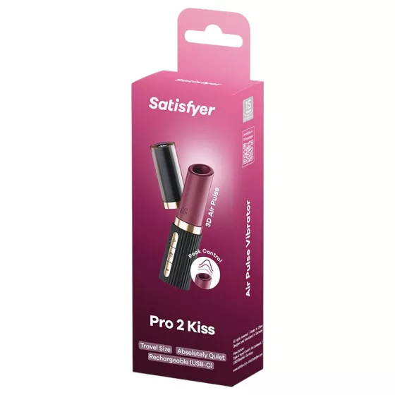 Satisfyer - klitorálny vibrátor s tlakovými vlnami v tvare rúžu - čierny